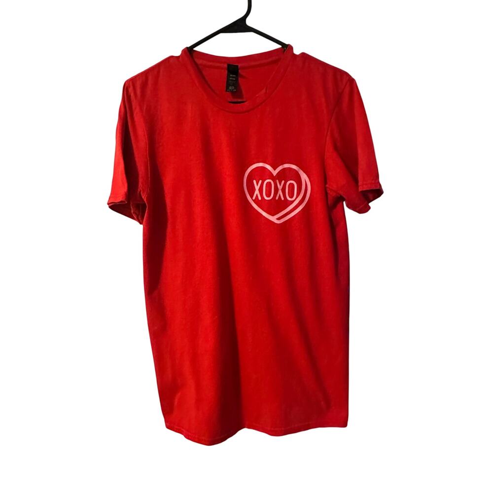 Valentines T-shirt xoxo Sz S red and pink